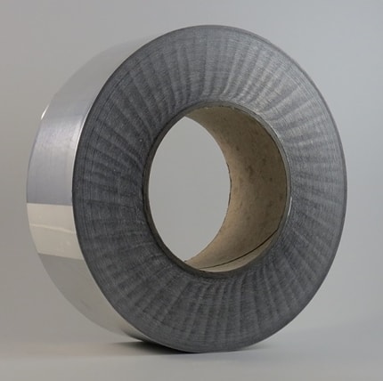 Aluminium foil tape 100 microns thick, 25-100mm x 50m roll