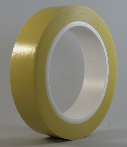 Polyester tape with solvent acrylic adhesive - yellow