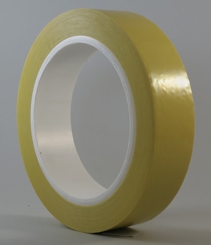 Polyester tape with rubber thermosetting adhesive - yellow